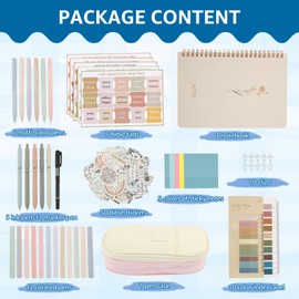 Bible Journaling Kit, Bible Study Supplies for Women with Large Capacity Pen Bag, 12 Highlighter Pens, 5 Ink Pens and 6 Multi-color pens, 66 Bible tags, 9 blank tags and Other Bible Study Tools