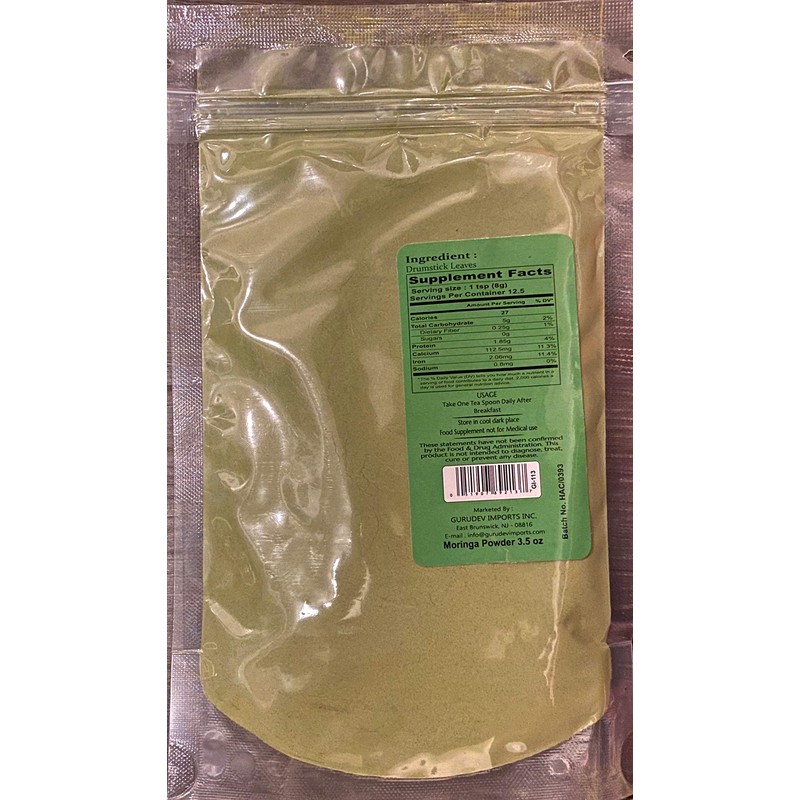 Vedic Secrets Moringa (Drumstick Leaf) Powder - 100 Grams