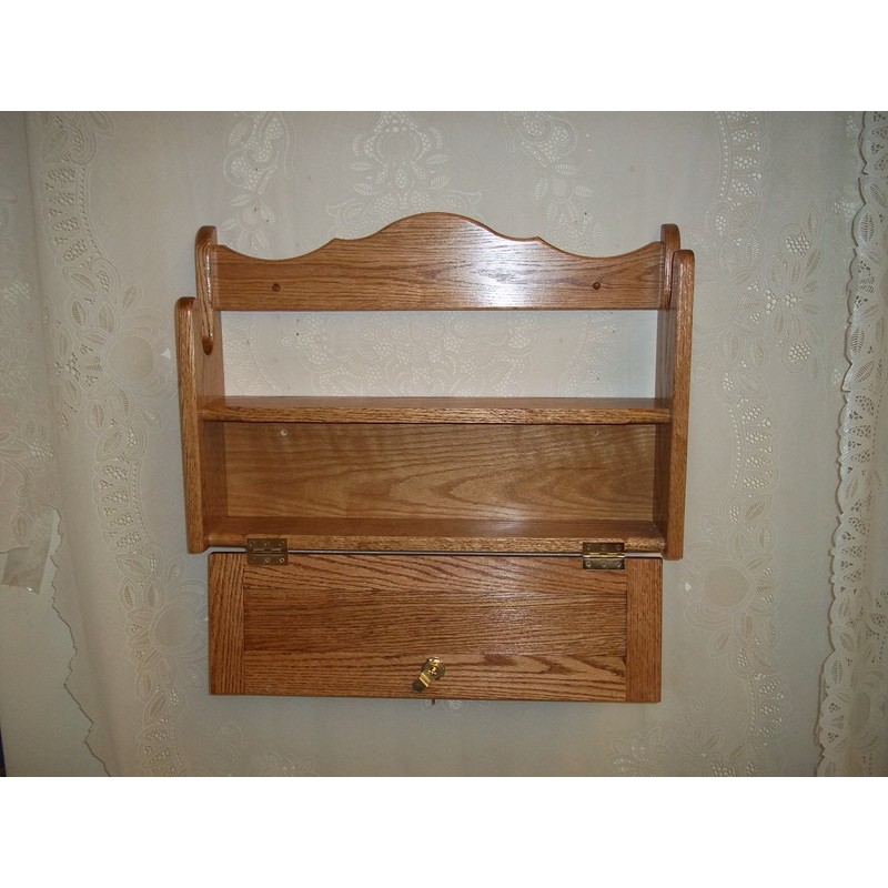 handmade 1 Gun Rack with Locking Storage Compartment ~ Golden