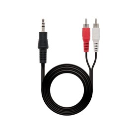 Watio Wave 3.5mm Stereo Jack to 2 x RCA Audio Cable 5m Length Ideal for Connecting Audio Devices High Sound Quality