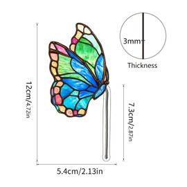 GeryVtee Acrylic Butterfly Monarch Suncatcher for Pot Plant Decoration Gift for Women Light Catcher Sun Room Decor Plant Label Signs for Flower Pot Planter House Decors (Butterfly 1)