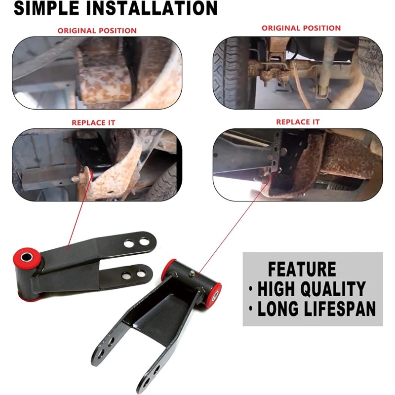VEHITO 1994-2001 DODGE RAM 1500 2" OR 1" REAR DROP