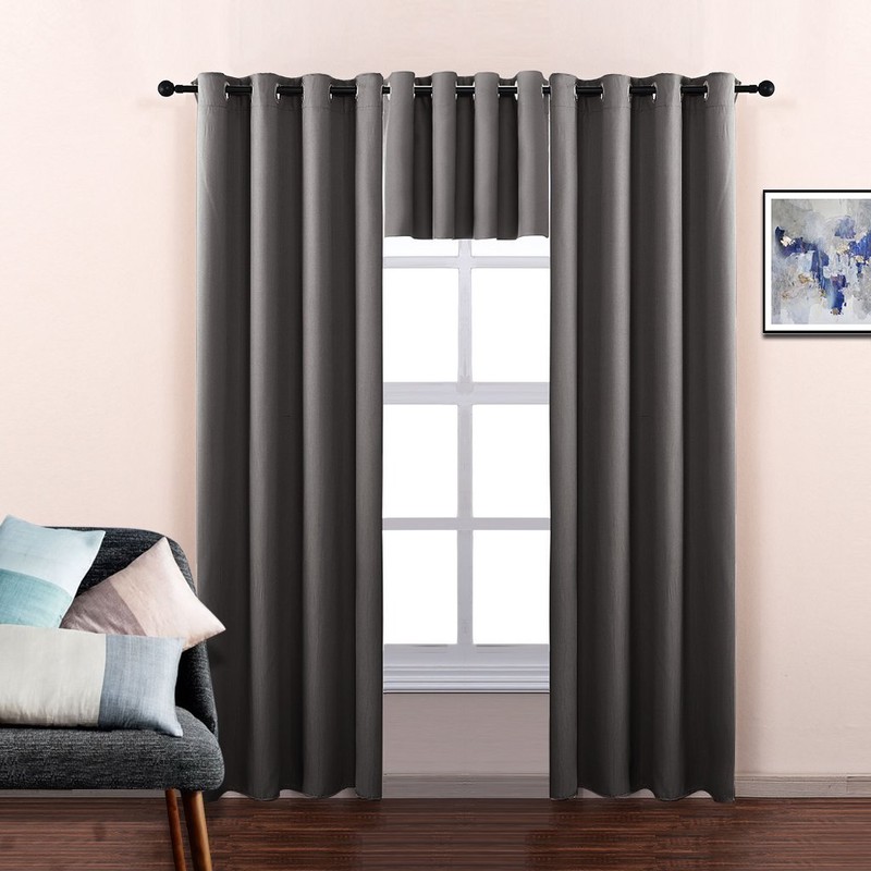 NICETOWN Short Blackout Cafe Curtains Kitchen Window Valance, Thermal Insulated