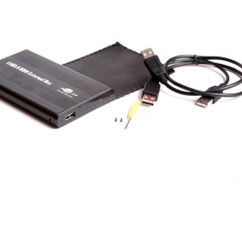 BIGtec IDE Aluminium USB 2.0 Hard Drive Enclosure 2.5 Inch - 6.4 cm 2.5 Inch IDE Enclosure Black Aluminium Housing for External Hard Drive Hard Drives