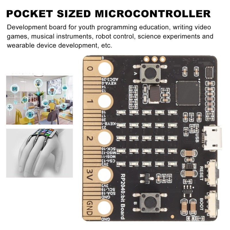 RP2040 Micro Bit Development Board for Raspberry PICO with LED