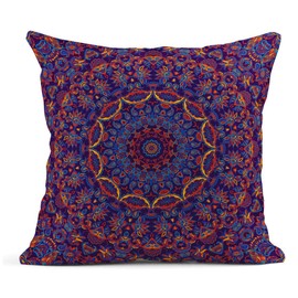 ArtSocket Set of 4 Throw Pillow Covers Boho Mandala Moroccan Bohemian Oriental Vintage Round Colorful Painting Decor Linen Pillow Cases Home Decorative Square 18x18 Inches Pillowcases