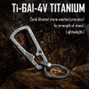 KeyUnity - Llavero con mosquetón de Titanio, de liberación rápida