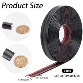 CRASPIRE Peel and Stick Molding Trim Flexible Self-Adhesive Wider Decorative Strip Black Waterproof Wall Tile Edge Mirror Frame Bendable Caulk Strip for Ceiling Floor Tables Cabinet Tile