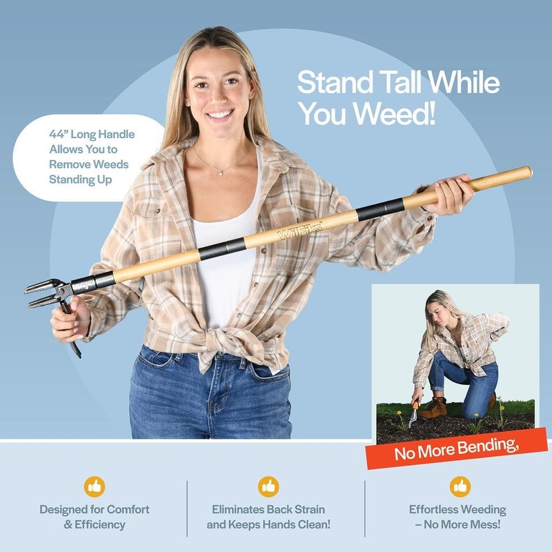Weed Puller Tool, Stand Up Heavy Duty Weed Remover Tool