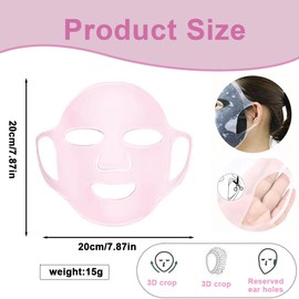 3 Stück Gesichtsmasken Abdeckung, Wiederverwendbare Silikon-Gesichtsmaske, 3D Maske Silikon Gesichtsdampf Feuchtigkeitsspendend Gesicht Silikonmaske für Blatt Maske