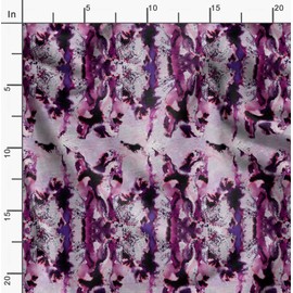 Soimoi Purple polyester Crepe Fabric Abstract Tie-Dye Fabric Prints By metre 42 Inch Wide