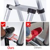 6+7 Step Ladder 6.3FT A-Frame Aluminum Telescoping Ladder Portable Multi-Purpose