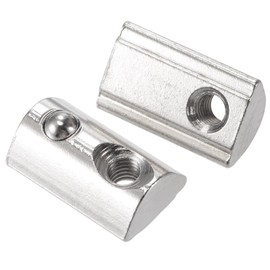 TA-VIGOR M5 T Slot Nuts Roll-in Spring T-Nuts, Carbon Steel Nickel Plated for 4040 Series Aluminium Extrusion Profile Rail 8mm Slot, 10Pcs