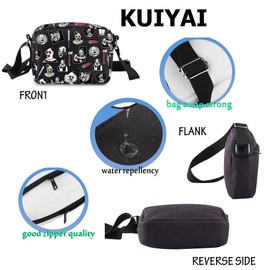 Clown Movie Merchandise Inspired Crossbody Bag Killer Clown Bag Horror Movie Lover Gift Art Gift Scary Clown Character Gift (KillinHengCrossBlk)