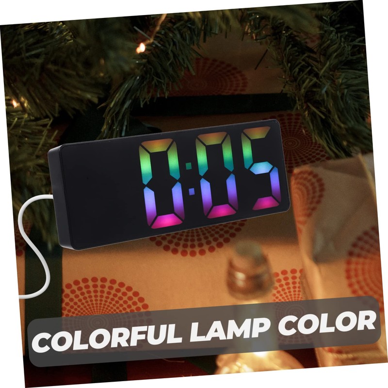 Mobestech Large LED Digital Alarm Clock for Bedroom Stylish Table