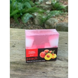 100% Pure Handmade Natural Glycerin Soap Jasmine, Lily, Guava, Bamboo Charcoal - Peach