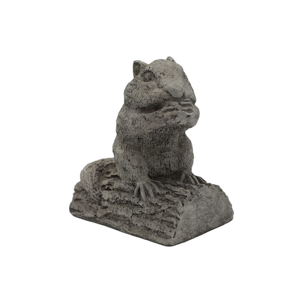 Solid Rock Stoneworks Chipmunk Stone Statue 5in Tall Pre Aged