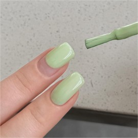 GAOY Pastel Green Gel Nail Polish, 16ml Soak Off Gel Polish, UV Light Cure for Nail Art DIY Manicure at Home, 3148 Wasabi Cream