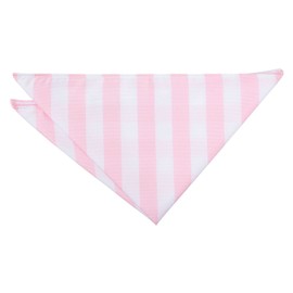 DQT Men Classic Stripe Patterned Business Party Handkerchief Pocket Square - Baby Pink & White