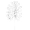 Lezevn 6 Pieces Silver Christmas Glitter Leaves Christmas Tree Hanging
