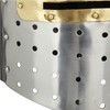 Nagina International Medieval Templar Crusader Knight Armor Helmet With Round