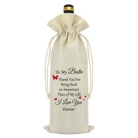 to My Bestie Gifts Best Friend Friendship Gifts for Women Bestie Wine Bag Bestie Birthday Gifts Soul Sister Gifts Best Friend Appreciation Gifts Thank You Gift for Bestie Christmas Thanksgiving Day