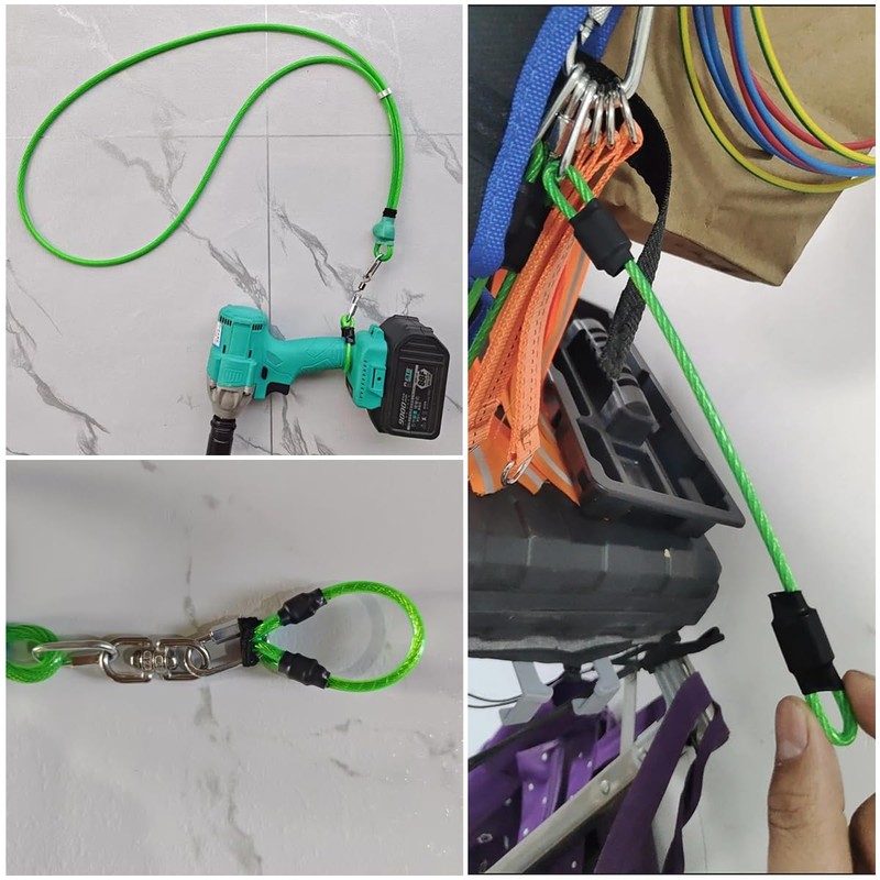 TorSor 2 Pack Power Tool Lanyard Safety Tether Quick Release