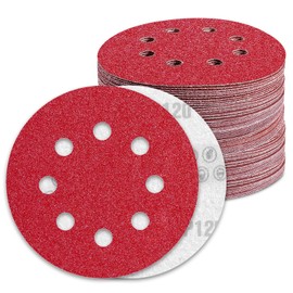 Awutzut 125mm Sanding Discs 120 Grit for 5 inch Discs Pads Hook and Loop Orbital Sander (100PCS)
