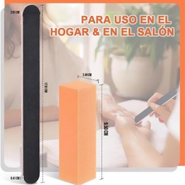 Triko Set de 12 piezas de Limas de Pulidores de Uñas, Limas para Uñas, Kit de Herramientas de Manicura y Pedicure Profesional, Pulidores en Bloque, Rectangulares para el Cuidado de Uñas