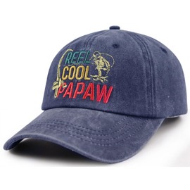 Grandpa Gifts for Men, Funny Fishing Papa Hats, Cool Papaw Baseball Cap, Fathers Day Retirement Christmas Birthday Gifts for Grandpa Pawpaw Grandfather
