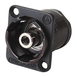 Switchcraft EHRCA2BX RCA Feedthru Jack Black w/4-40 Screw