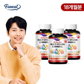 (18-Month Supply) Direct Import from Canada 24-Type All-in-One Multivitamin and Mineral 180 Tablets x 3 Bottles / Large-Capacity Multivitamin / (18개월분) 캐나다 직수입 24종 올인원 멀티비타민 앤 미네랄 180정 x 3병  대용량 종합비타민