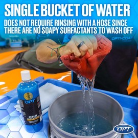 Optimum No Rinse Wash and Shine Version 6 - ONR Rinseless Car Wash Soap for Auto Detailing, Use On Paint, Ceramic Coatings, Glass, Interior (8 Oz)