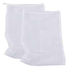 Pinfox 75 Micron Nylon Straining Bag Fine Mesh Food Strainer Bag, Multi-Purpose Filter Bag for Nut Milk, Juice, Cold Brew, Home Brewing (17.72" x 11.81", 2 Packs)