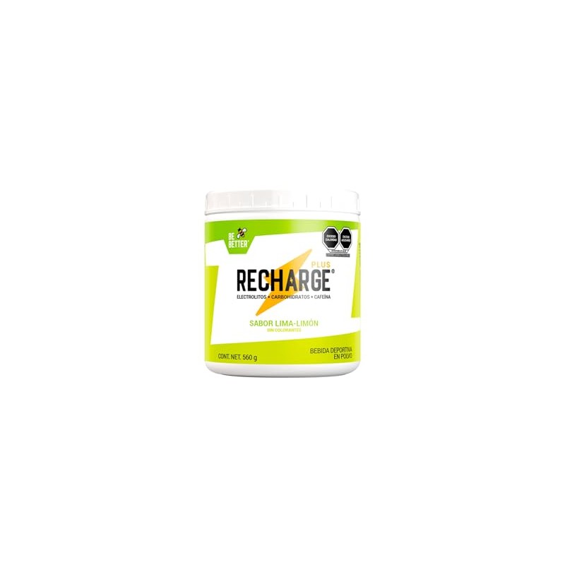 Be Better RECHARGE PLUS, Electrolitos Con 25g De Carbohidratos y