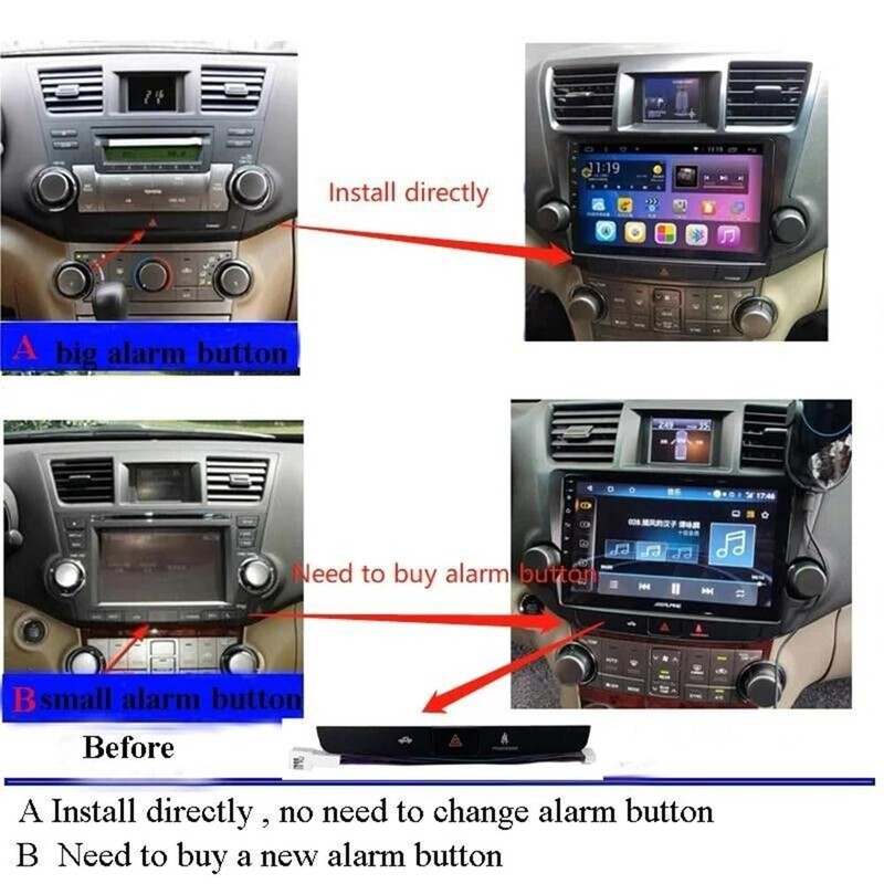 Car Warning Indicator Switch Danger Alarm Emergency Stop Button Assembly