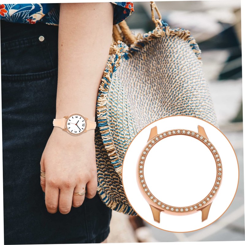 jojofuny Watch Case Rhinestone Smartwatch Protector Lightweight Shell for Watch