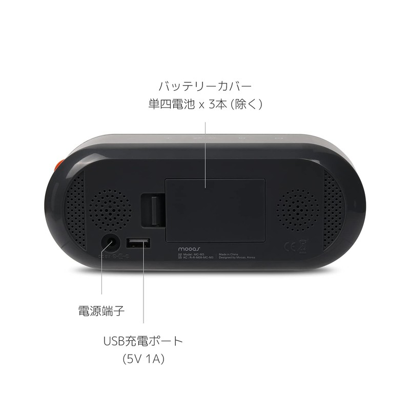 mooas ローリングポップ ミラー時計 デジタル時計 USB充電ポート搭載 透明LEDディスプレイ 明るさ調節可能 12/24時間表示モード アラーム&スヌーズのデュアル機能 温度&湿度表示