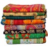 Estationeryhouse Indian Vintage Kantha Quilt Handmade Throw Reversible Blanket Bedspread