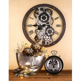 Casablanca - Uhr, Wecker - Transmission - Metall - schwarz/Silber - Höhe 25 cm