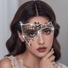 Bounzhi Masquerade Mask Rhinestone Venetian Lace Masks Fashion Party Eyemask