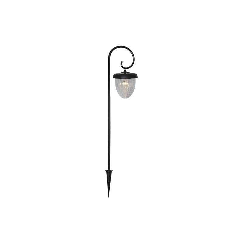 Bellota-1 LED Solar Pole Hanging Lantern Warm White LED Black