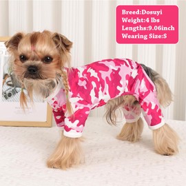 Dog Pajamas for Small Dogs, Soft Thin Pjs Jammies Cat Doggie, Summer Pet Cute Puppy Clothes Outfits Dogs Boy Girl