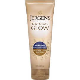 Jergens Natural Glow + reafirmante hidratante diario, Medium to Tan, 7.5 Ounces