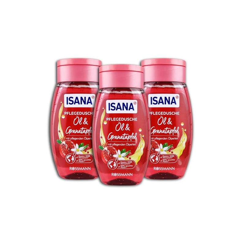 Isana Shower Gel Oil & Pomegranate Shower Gel 3 x