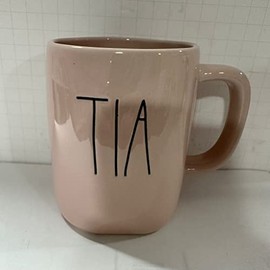 Rae Dunn TIA Mug Allside pink - Ceramic - Dishwasher and Microwave safe