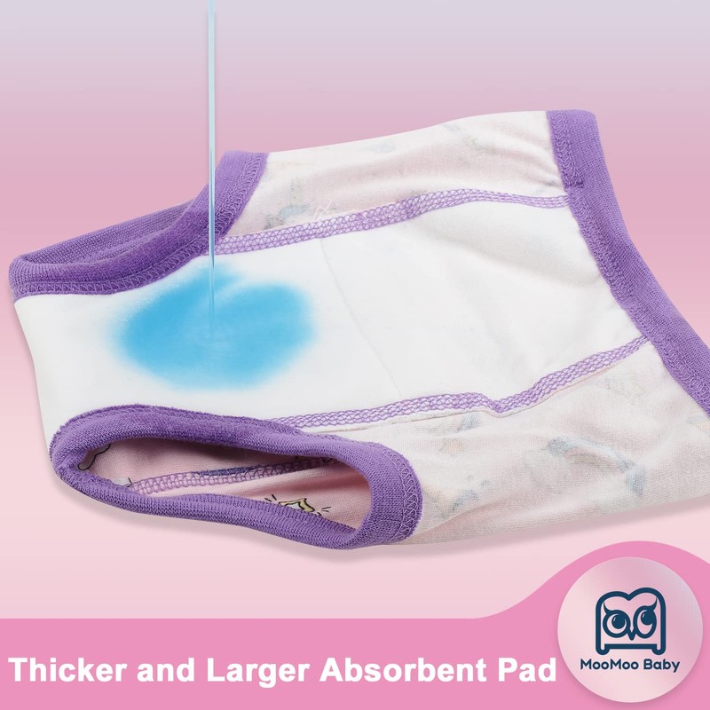 MooMoo Baby Potty Training Underwear 10 Packs Absorbent Toddler Training