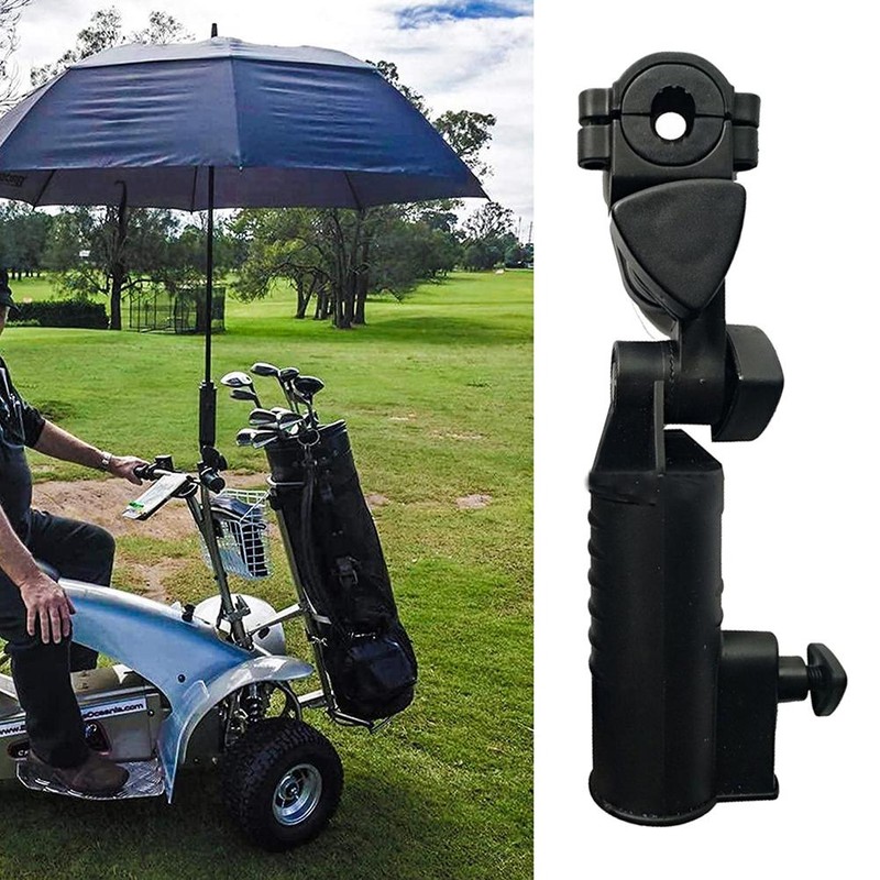 Umbrella Holder Adjustable Clamp Stand Universal Black Cart Umbrella Holder