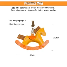 GAOLAOSY Cute Horse Car Rear View Mirror Charm, Creative Automotive Hanging Accessories, Funny Vehicle Interior Decoration Pendant, Auto Rear Mirror Ornament for Women and Men (Brown)