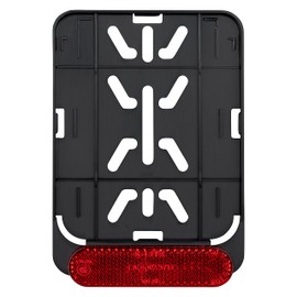 AUTOLIGHT 24 License Plate Holder for Insurance Number Plate 135 x 110 mm for Moped Scooter S-Pedelec E-Bike Moped L-Krad - Light Motorcycle 50 CCM (with Reflector)